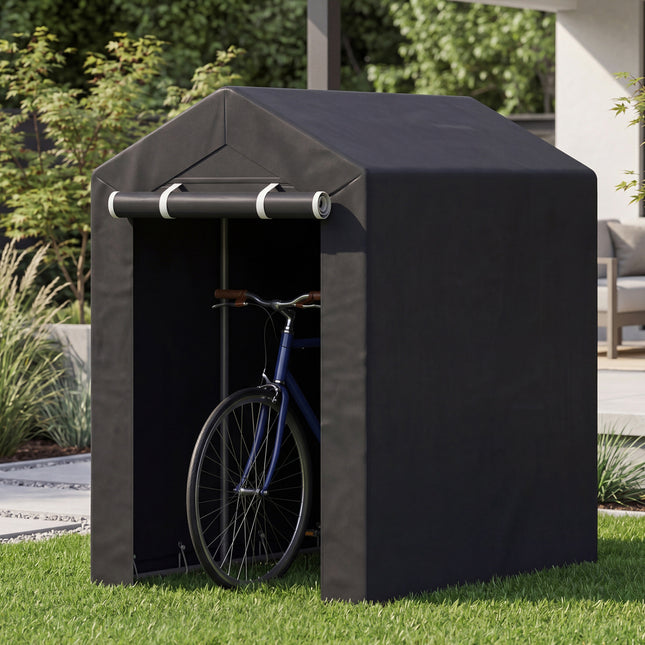 Heavy-Duty Portable Storage Shed with Roll-up Zipper Door-S