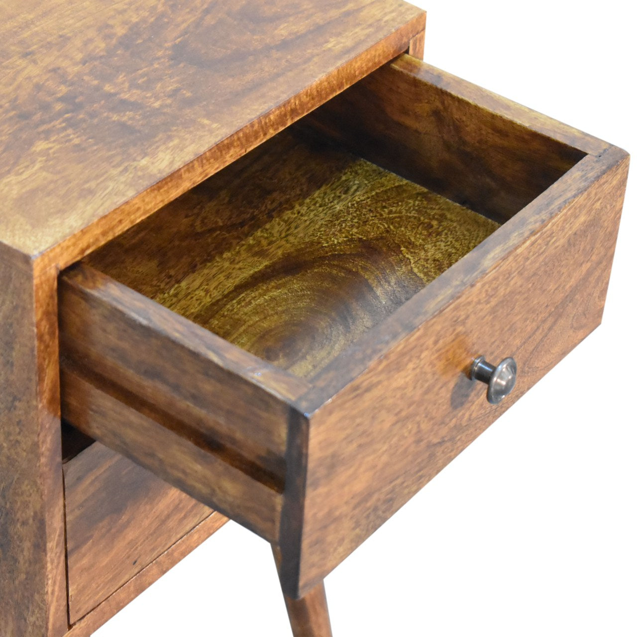 Mini 2 Drawer Chestnut Nightstand