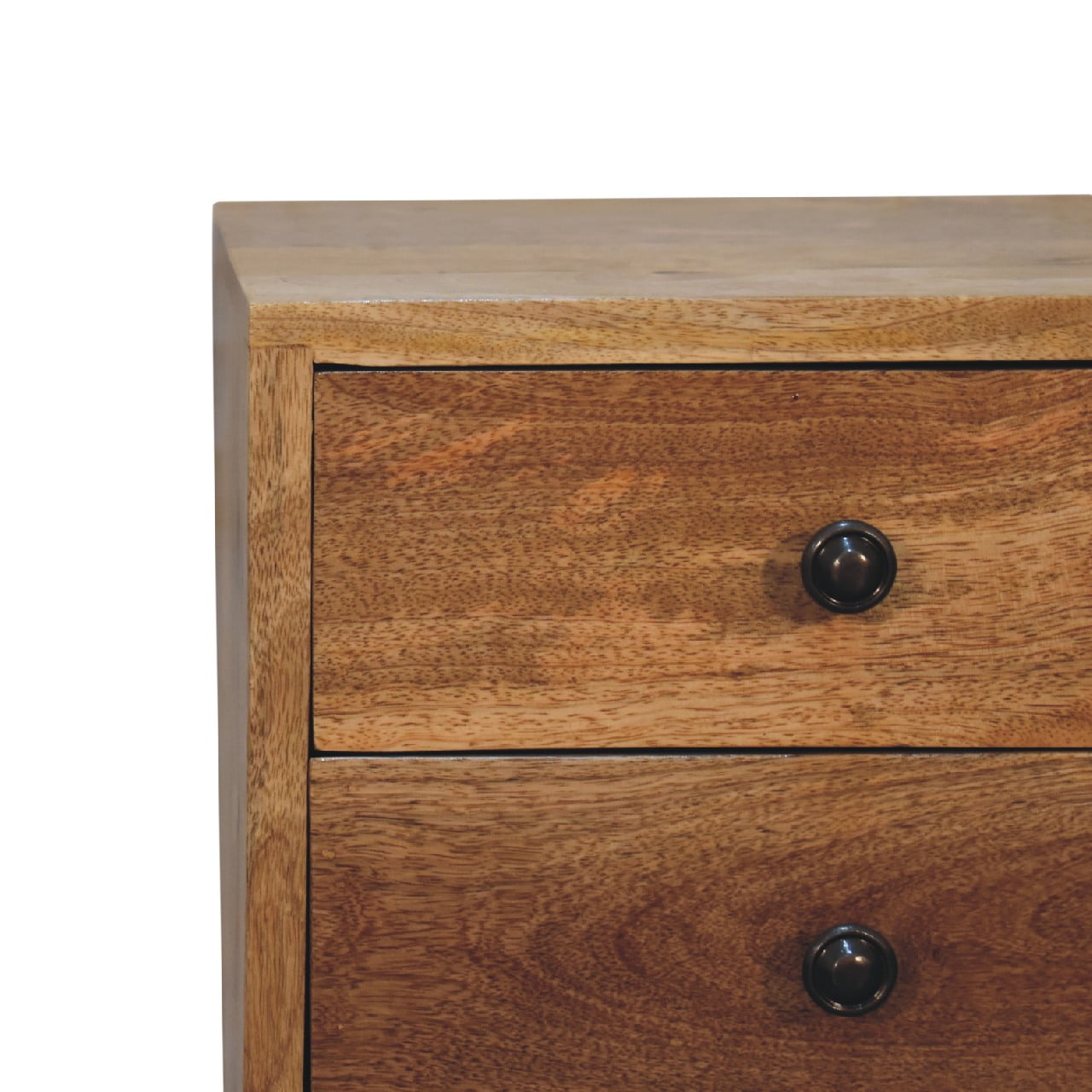 Mini 2 Drawer Oak-ish Nightstand - Oasis Home Essentials