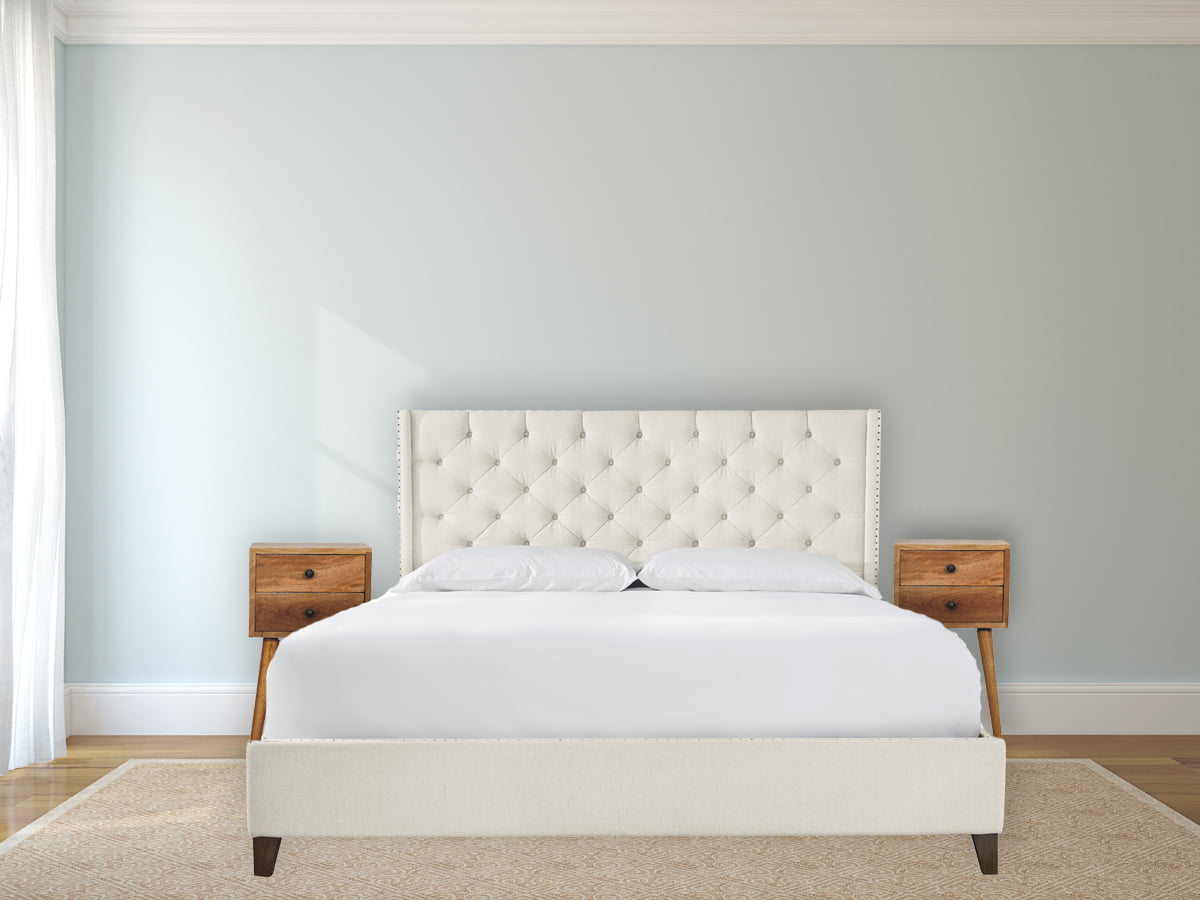 Mini 2 Drawer Oak-ish Nightstand - Oasis Home Essentials