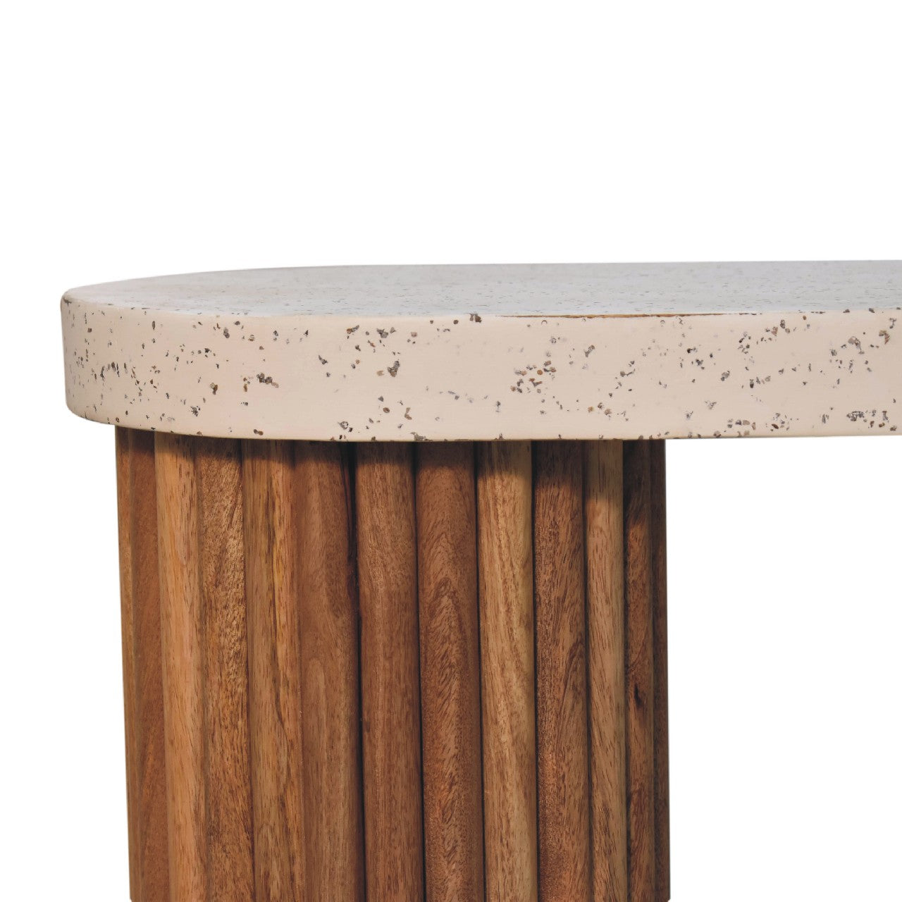 Serenity Terrazzo Coffee Table with terrazzo top and Nordic-style legs. top side view