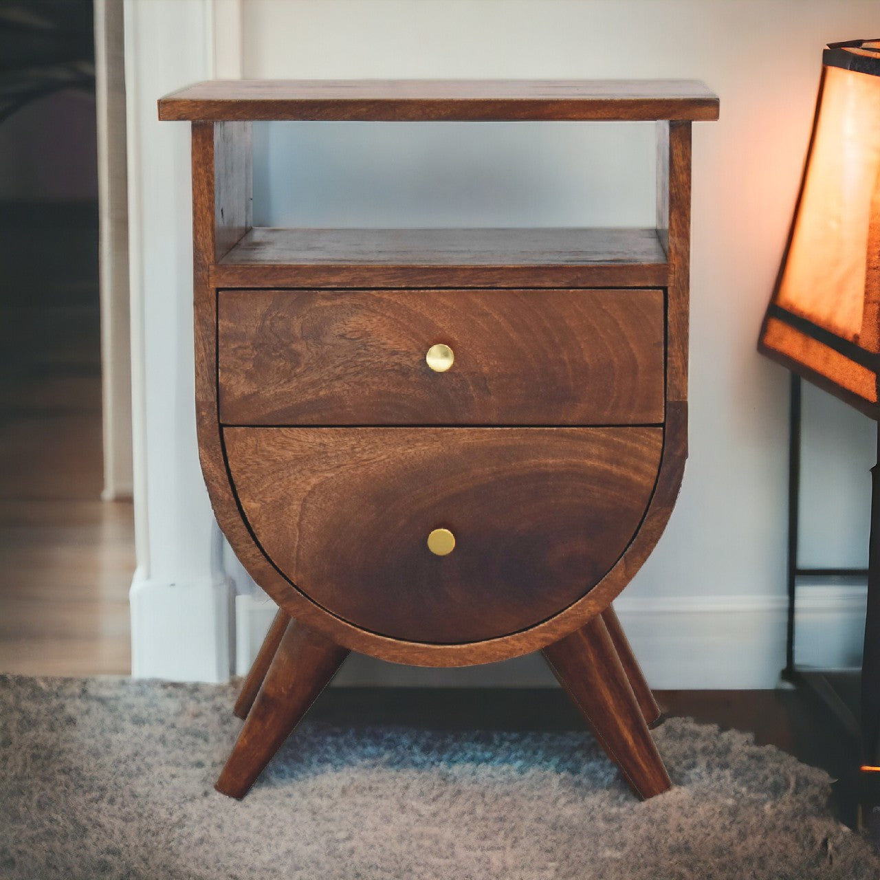 Split Chestnut Nightstand