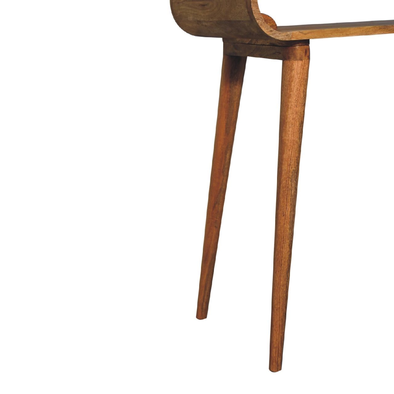 Amaya Chestnut Nordic Style Console Table leg view