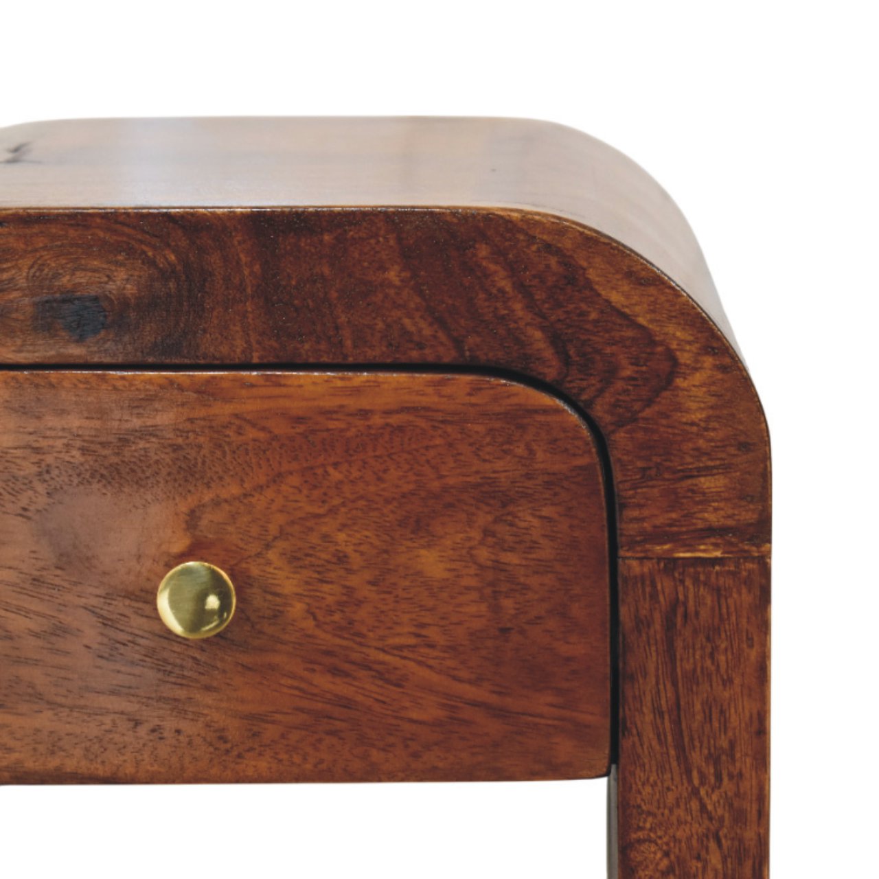 Mini Darcy Chestnut Nightstand-Curved Edges