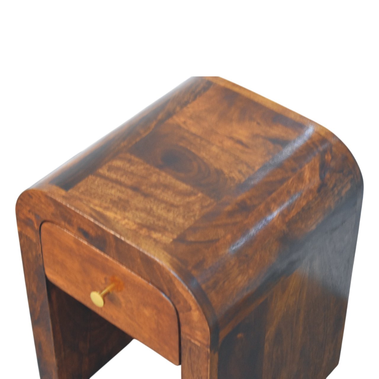 Mini Darcy Chestnut Nightstand-Curved Edges