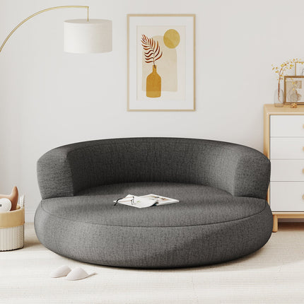 Inflatable Lounger Air Sofa with Detachable Cover-Gray