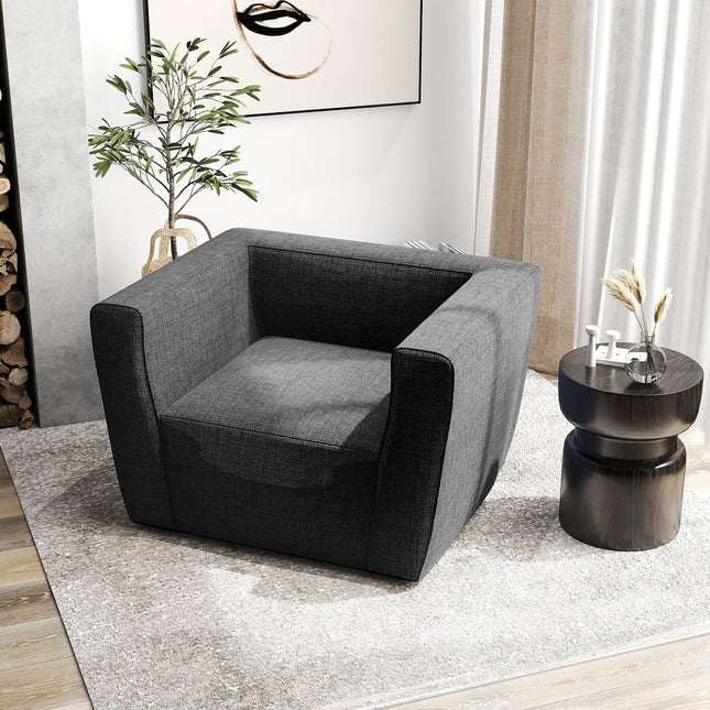 Inflatable Sofa with Detachable Cover and Wide Armrests-Gray