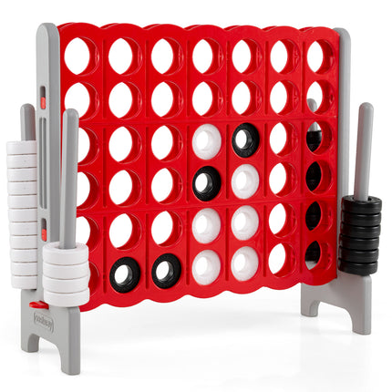 Jumbo 4-to-Score Game Set for Kids and Adults 3.5FT Tall by 4FT Wide Oversized Family Fun Game-Gray