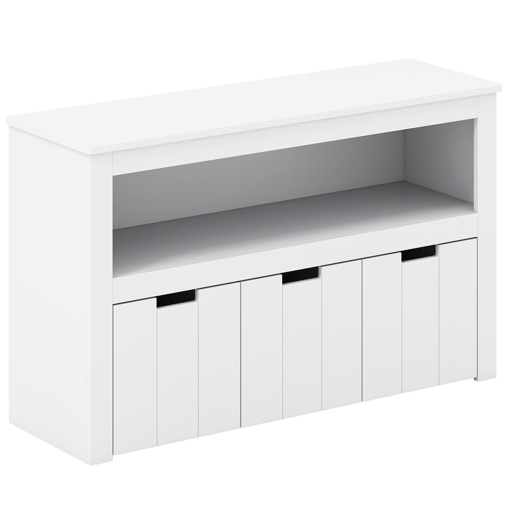 Kid Toy Storage Cabinet 3 Drawer Chest with Wheels Large Storage Cube Shelf