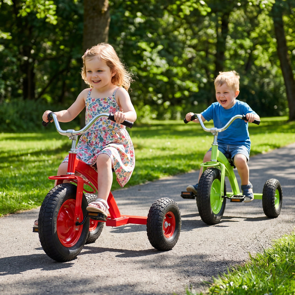 Kids Carbon Steel Bike with 15 Inch Inflatable Rubber Tires-Red