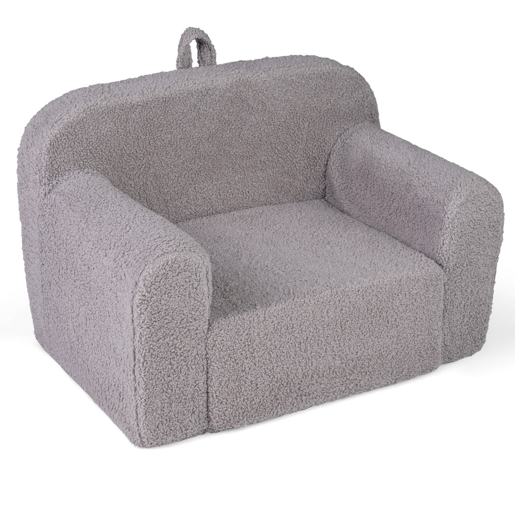 Kids Couch Portable Toddler Sofa with Anti-slip Base-Gray