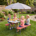 Kids Picnic Table with Benches Seats up to 4-Pink