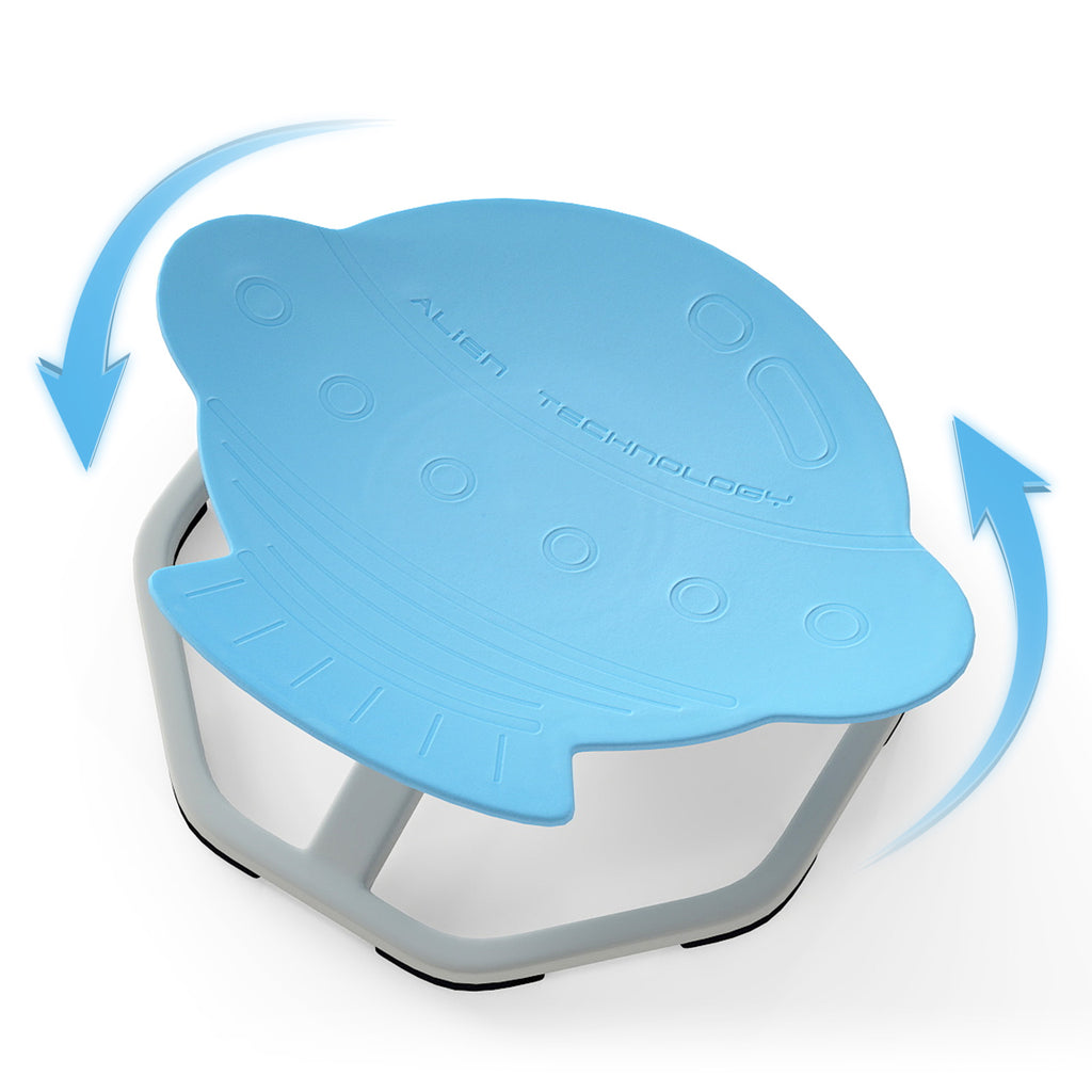 Kids Sensory Swivel Chair Elephant 360° Spinning Chair with Non-Slip Metal Base-Light Blue