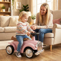 Kids Sit to Stand Vehicle with Working Steering Wheel and Under Seat Storage-Pink