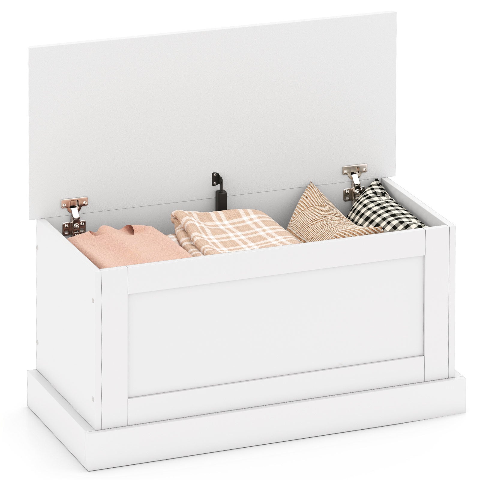 Large Storage Chest with Safety Metal Hinge-off white