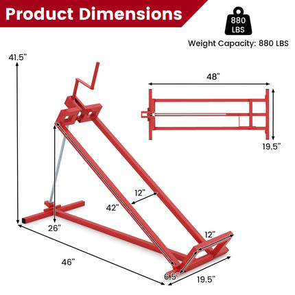 Lawn Mower Lift Jack Riding Mower Lift-Red