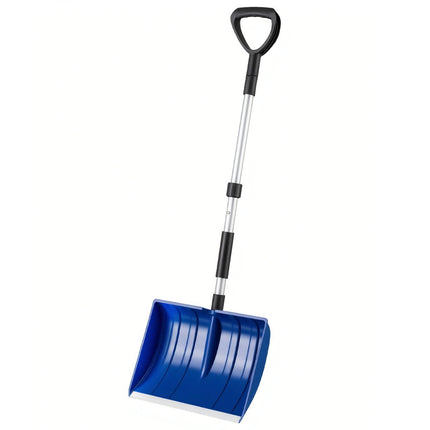 Lightweight and Portable Snow Shovel with D-grip Handle for Driveway and Car-Blue