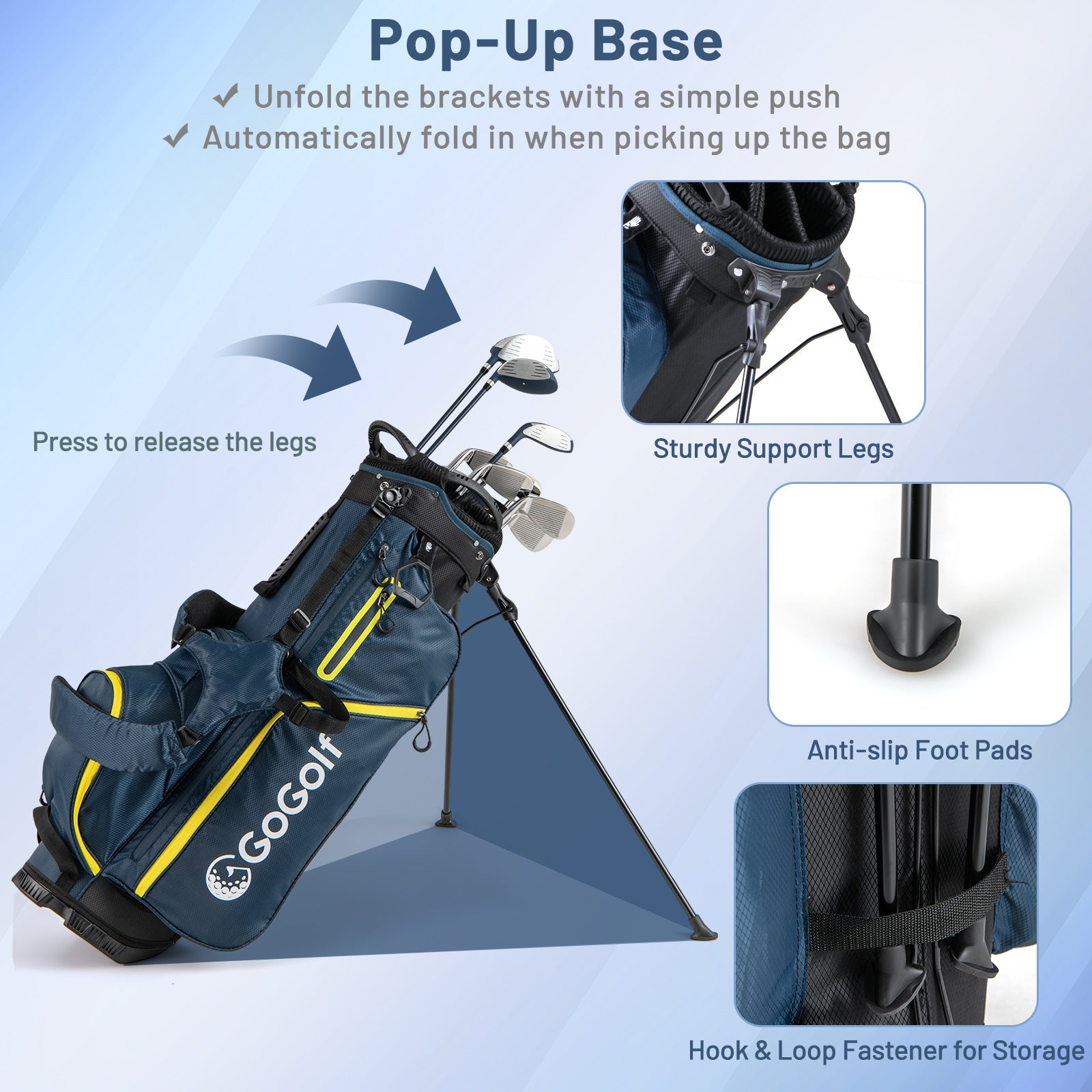 Men's Complete Golf Clubs and Bag Set Right Handed-Yellow