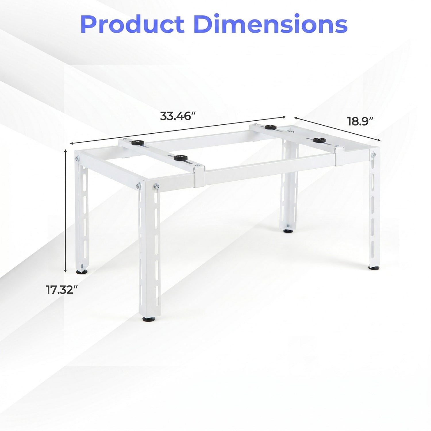 Mini Split Ground Stand Adjustable for 9000-36000 BTU Ductless Air Conditioners Heat Pump-White
