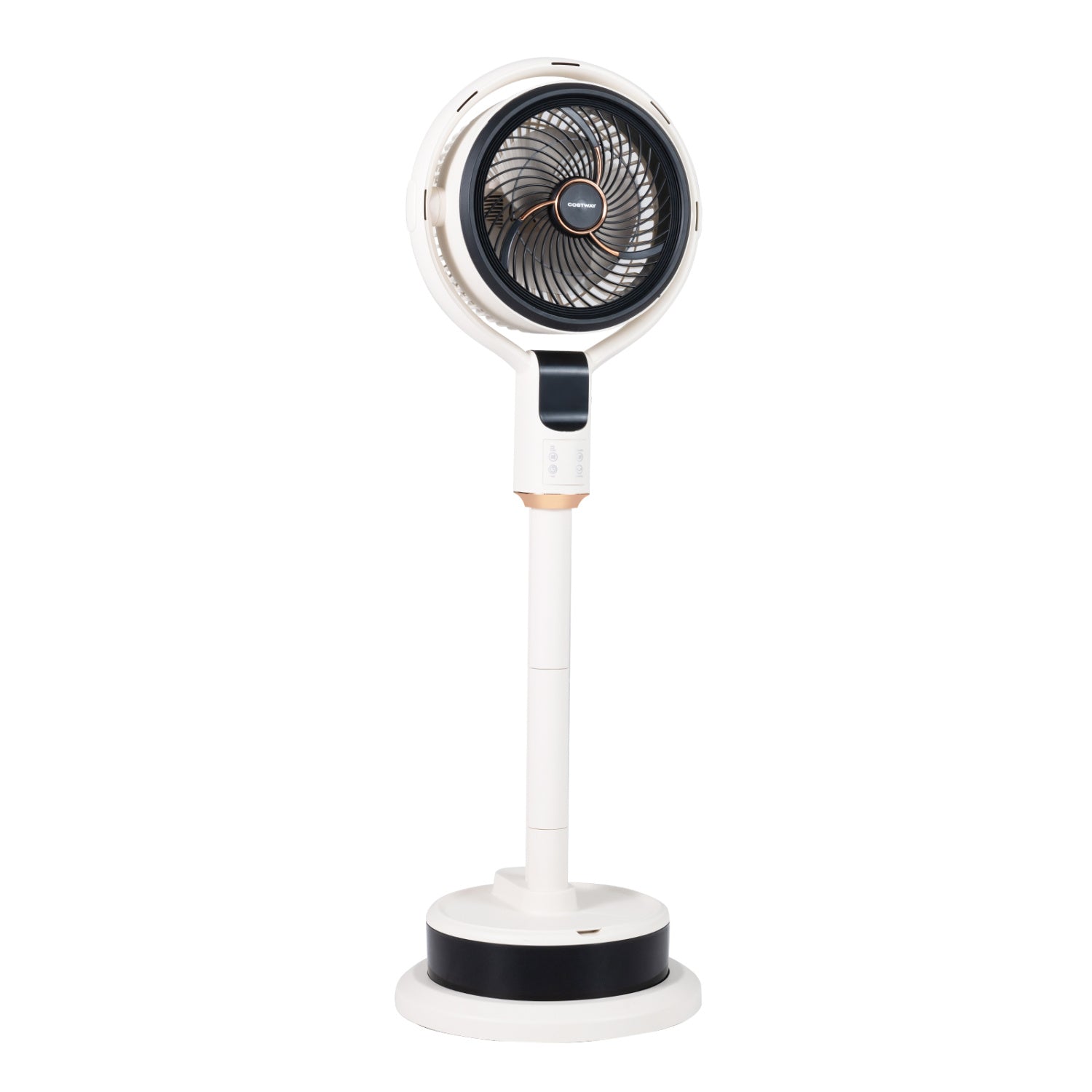 Misting Pedestal Fan Air Circulator with 90° Auto Oscillation Floor Standing Fan with 8 Speeds-White