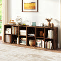 Modern 6-Cube Bookcase with Anti-tipping Kits for Bedroom Living Room-Rustic Brown
