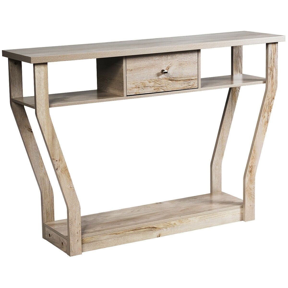 Table d'appoint de canapé moderne avec tiroir-Gris