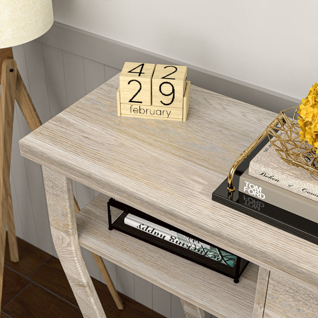 Table d'appoint de canapé moderne avec tiroir-Gris
