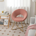 Modern Velvet Accent Chair Vanity Chair with Metal Legs-1 Piece