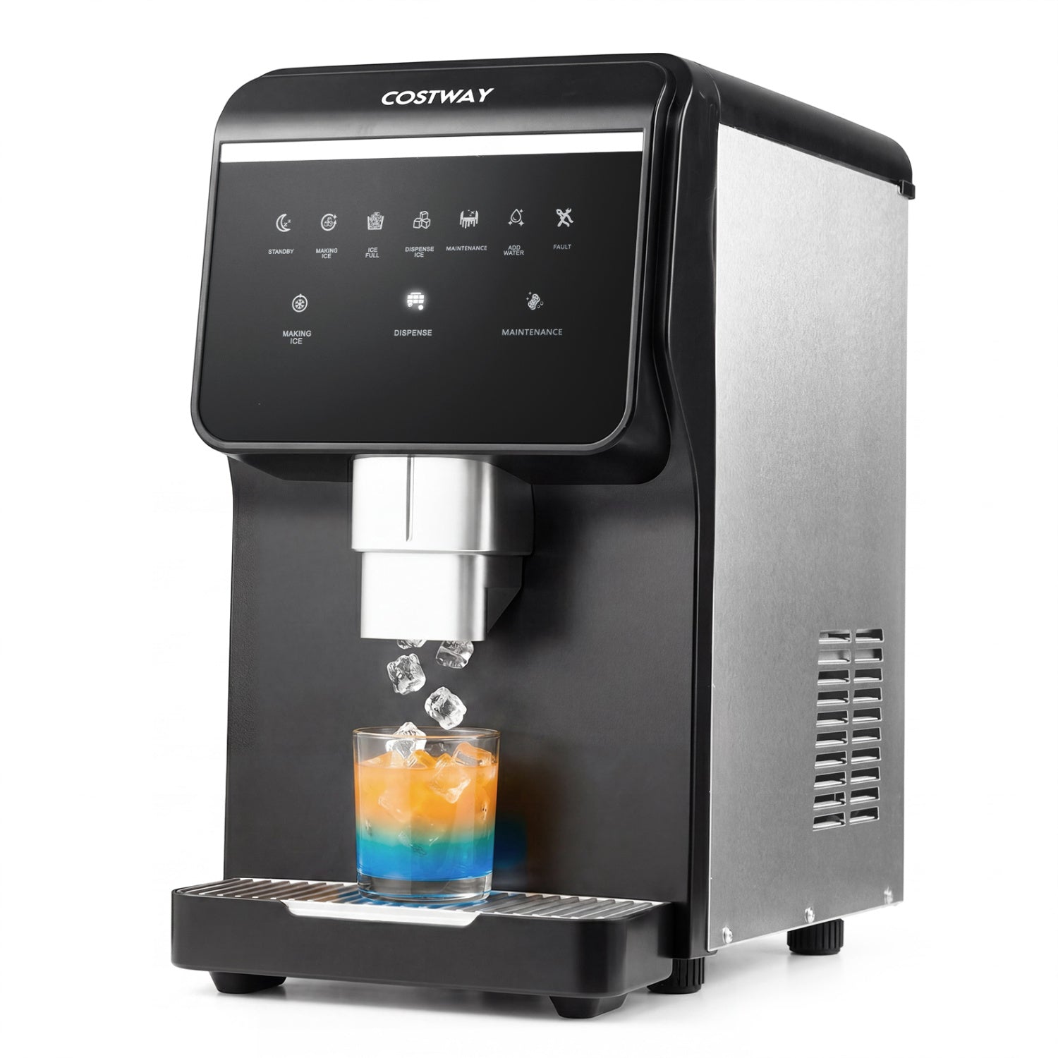 Nugget Ice Maker with Self Dispensing 80 LBS Per Day Chewable Pellet Ice Machine