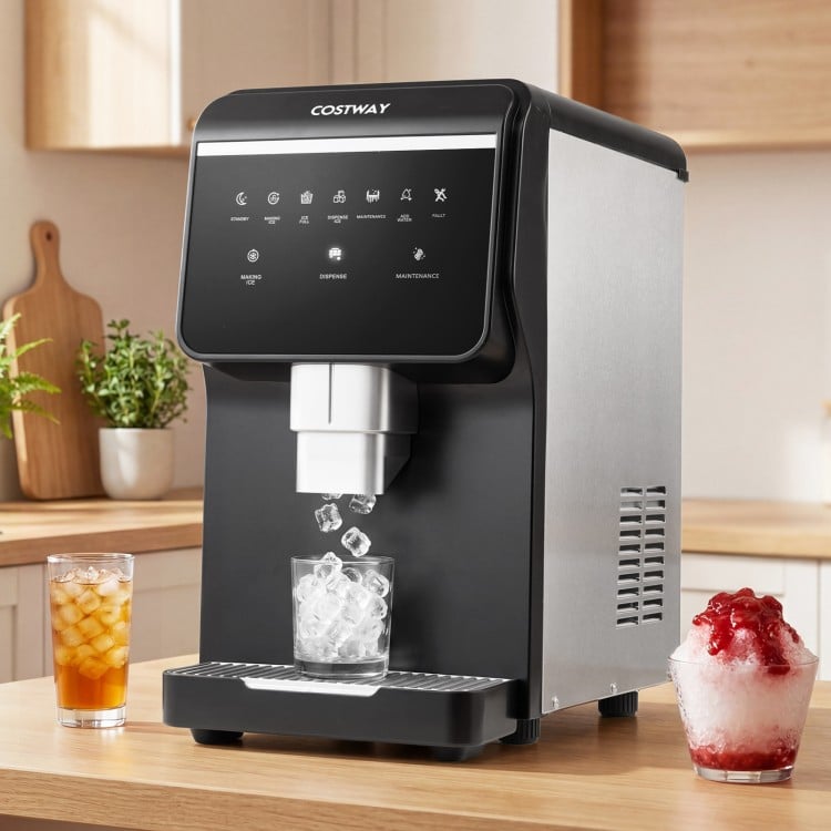 2 Inch Ice Ball Maker Countertop with Self-Cleaning and 8H Timer-Black