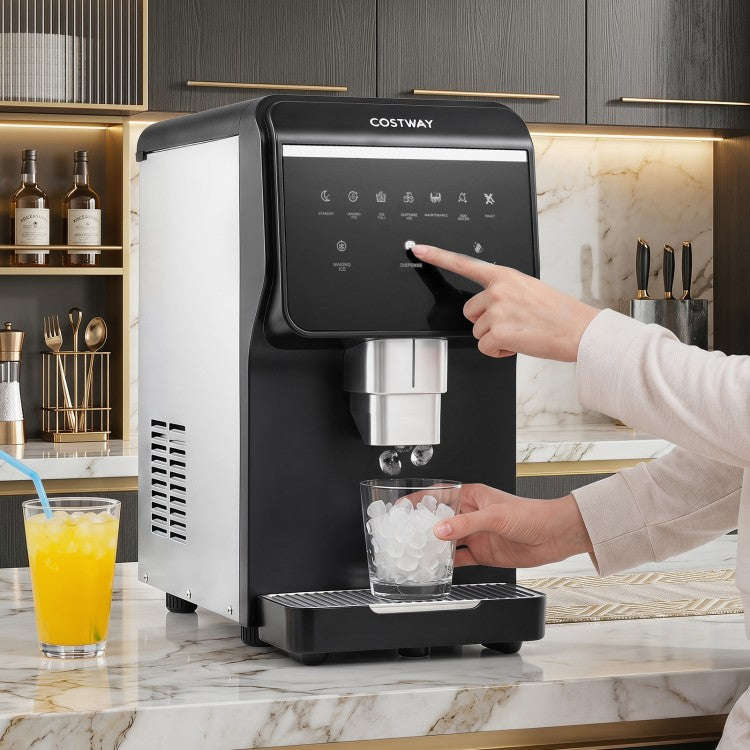 2 Inch Ice Ball Maker Countertop with Self-Cleaning and 8H Timer-Black