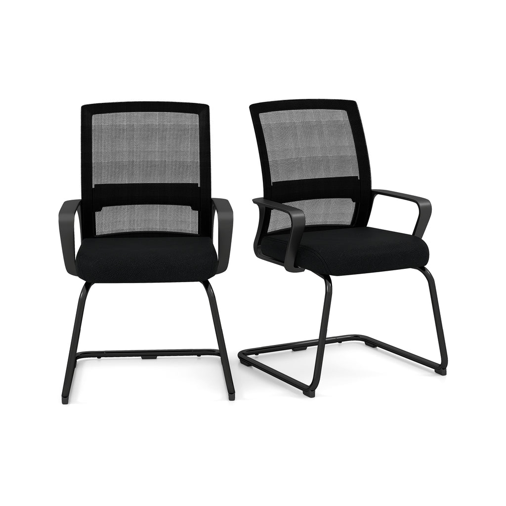 Office Guest Chair with Lumbar Support for Waiting Room-2 Pieces