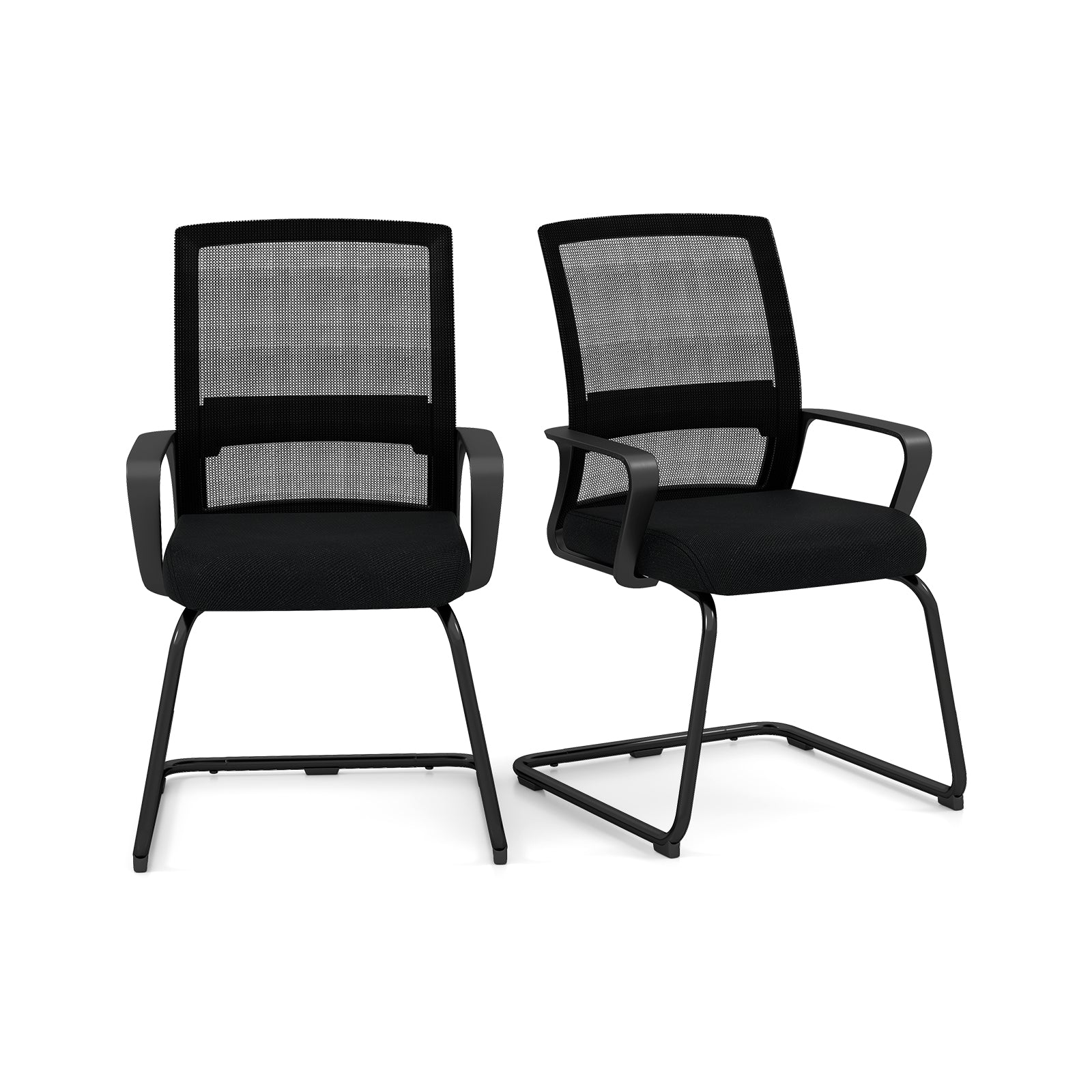 Office Guest Chair with Lumbar Support for Waiting Room-2 Pieces