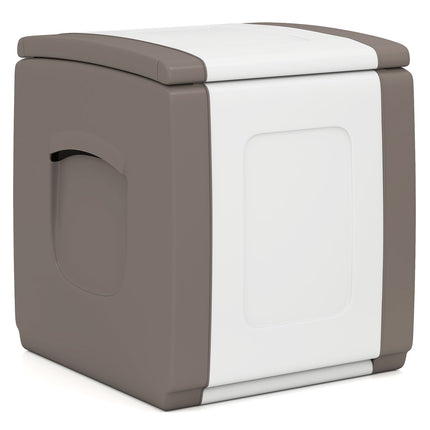 Outdoor Deck Box with Lid for Packages and Garden-Beige