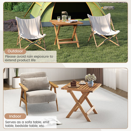 Outdoor Folding Side Table for Small Space and Garden-2