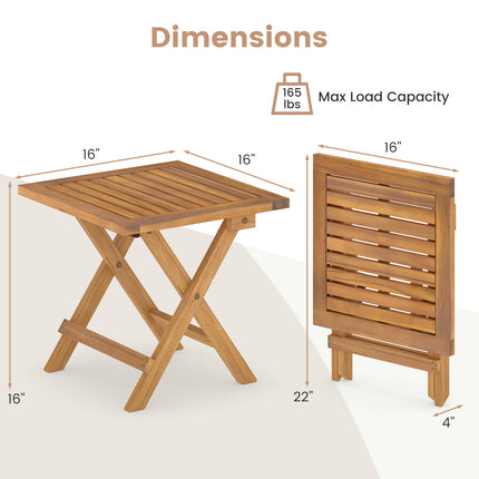 Outdoor Folding Side Table for Small Space and Garden-2