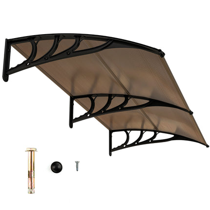 Outdoor Front Door Patio Overhang Awning for Sunlight Rain Snow Wind Protection-78 x 35 Inch