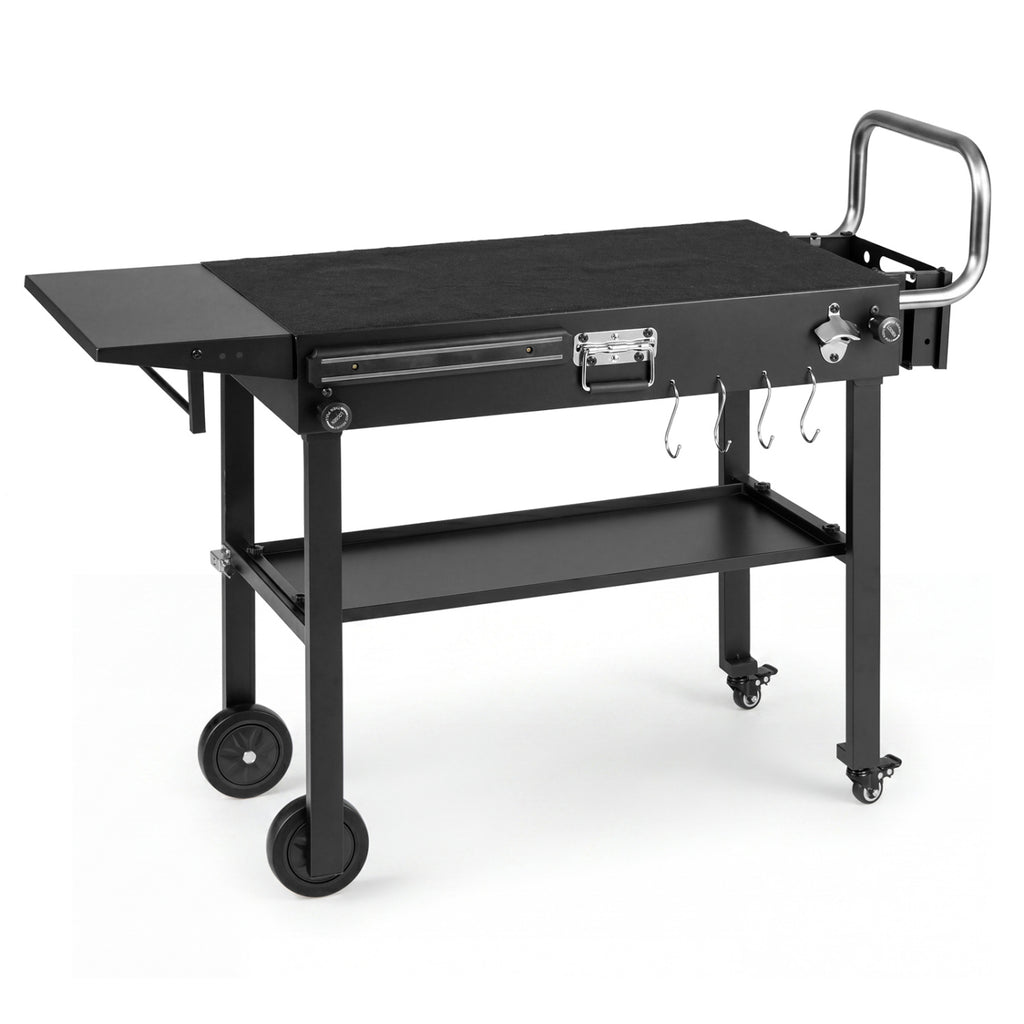 Outdoor Grill Cart  Foldable Grilling Table for Blackstone Griddle with 31 x 17 Tabletop