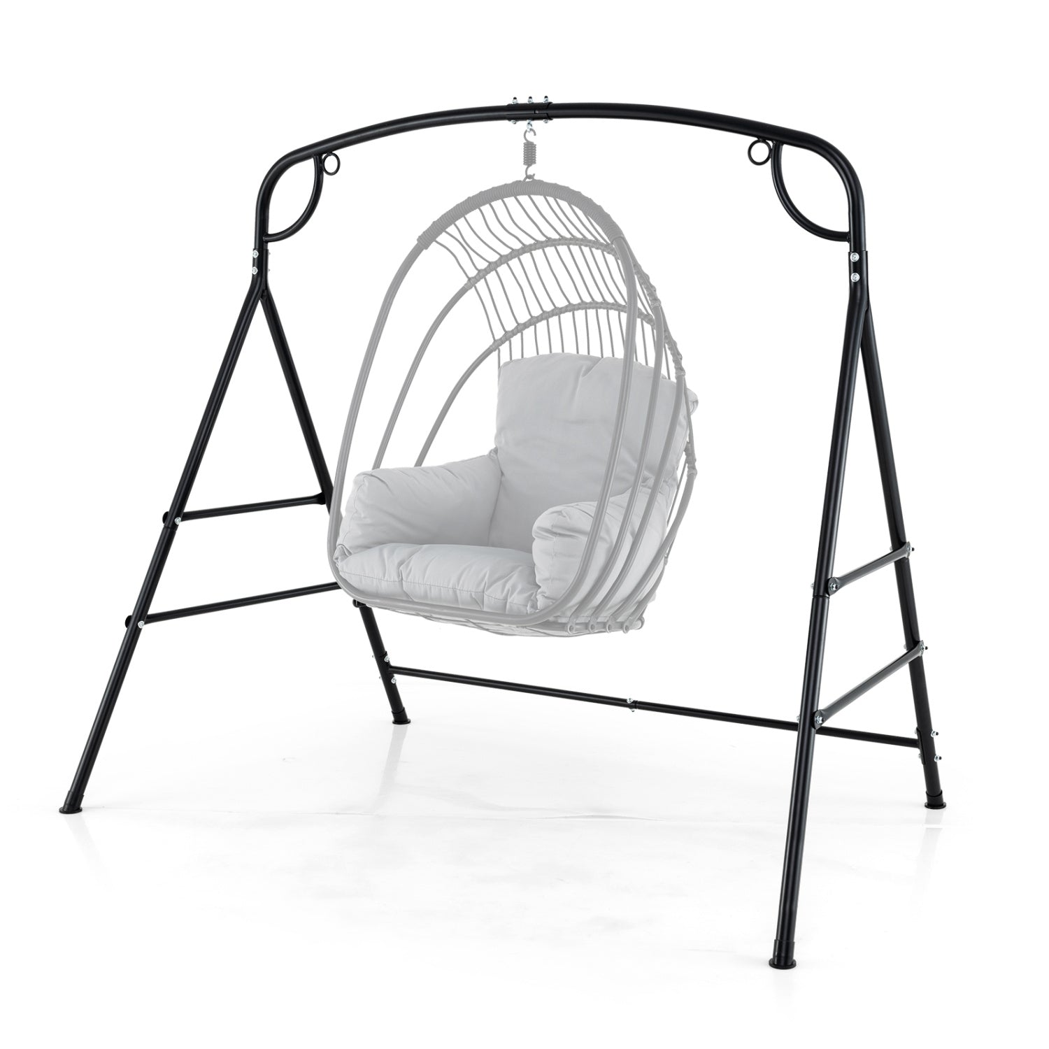 Portique en métal avec 4 barres de support et 2 modes de suspension - Noir