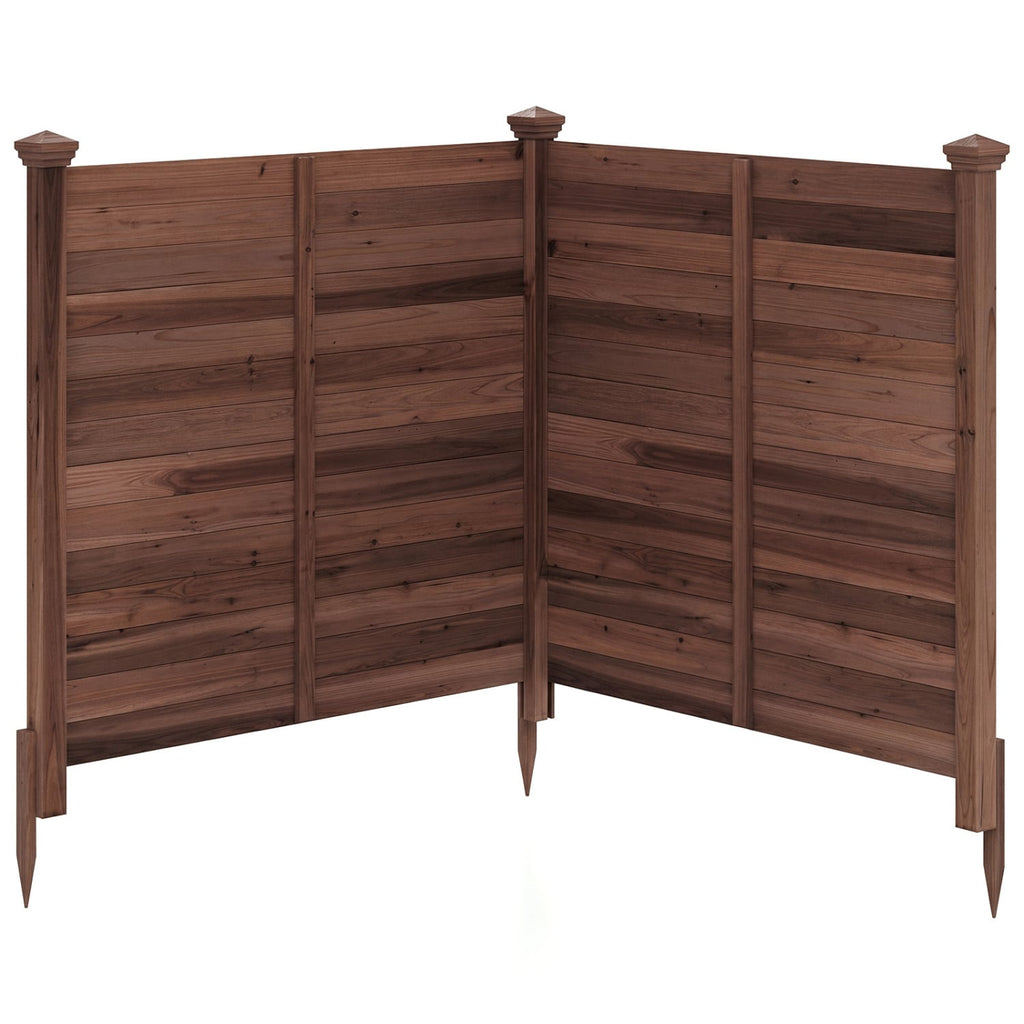 Outdoor Privacy Air Conditioner Fence for Outside and Backyard-Brown