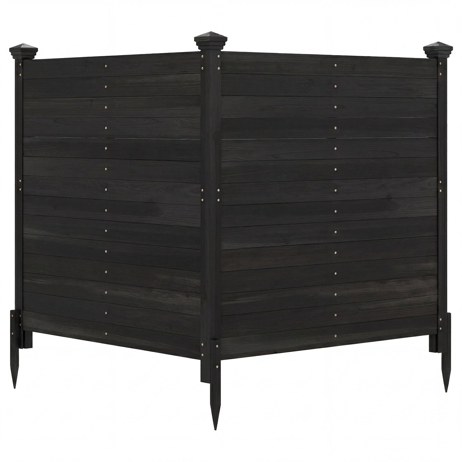 Outdoor Privacy Air Conditioner Fence for Outside and Backyard-Black