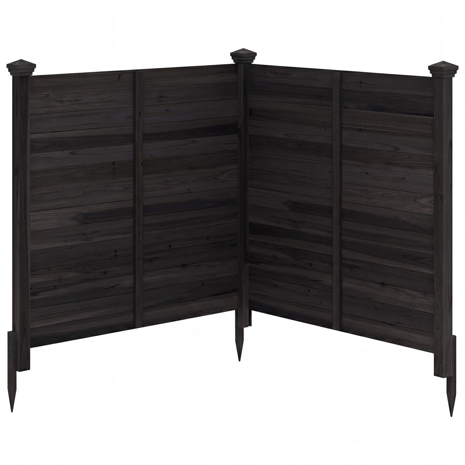 Outdoor Privacy Air Conditioner Fence for Outside and Backyard-Black