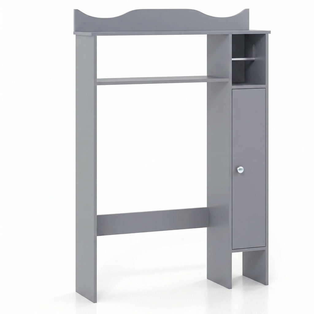 Over the Toilet Storage Cabinet with Toilet Paper Holder-Gray