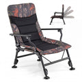 Oversized Foldable Fishing Chair for Adults with Armrest-Multicolor