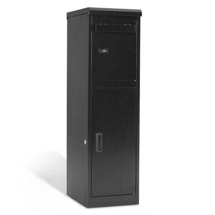 Package Delivery Box for Outside with Lockable Doors Coded Lock-Black