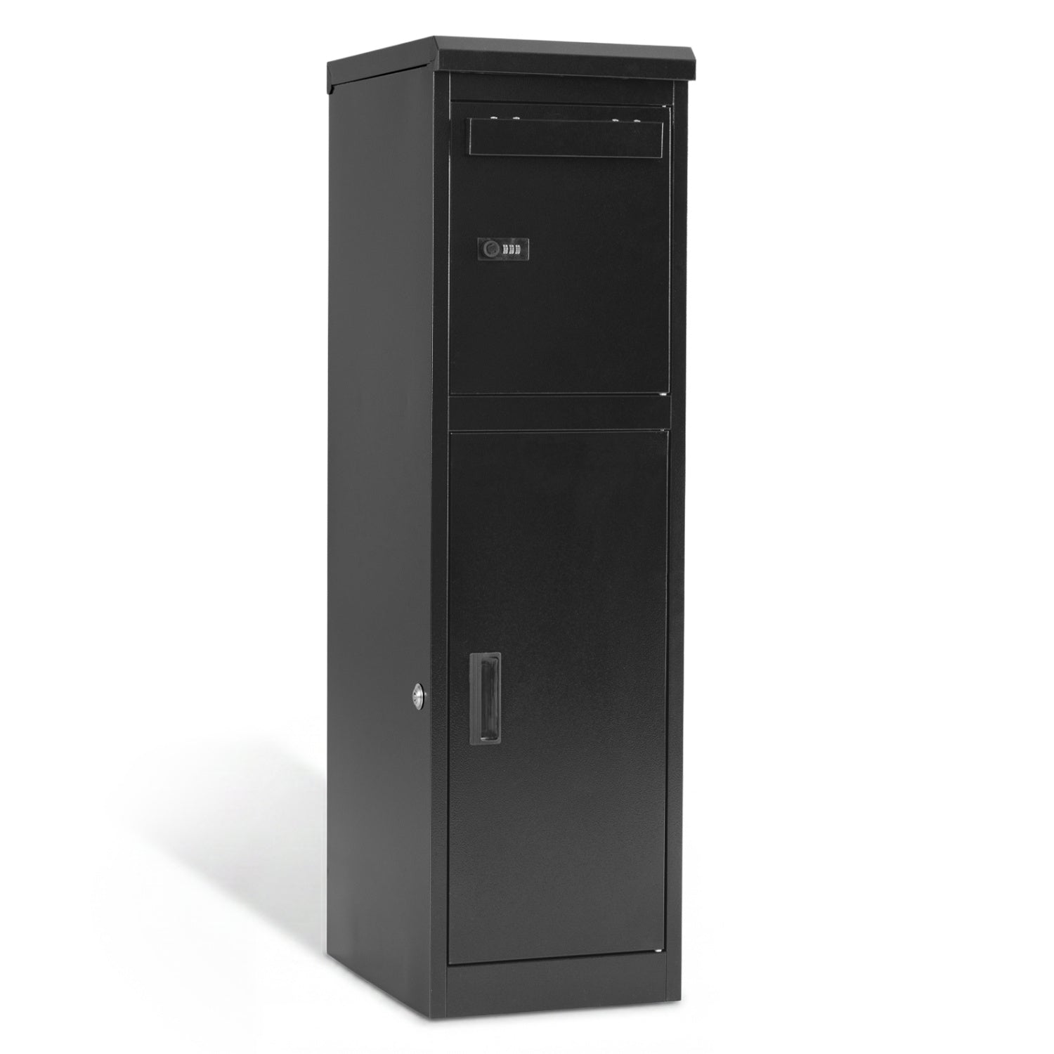 Boîte de livraison de colis extérieure avec portes verrouillables et serrure à code - Noir
