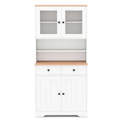 Pantry Cabinet with 2 Removable Shelves-White