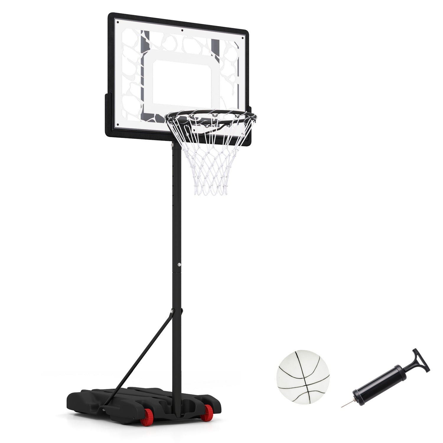 Pool Basketball Hoop with LED for Driveway Poolside Night Training