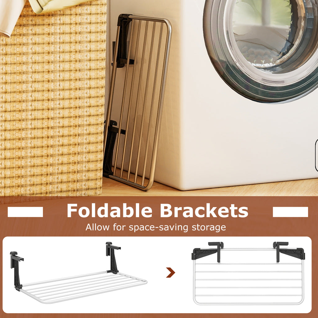 Portable Clothes Drying Rack Aluminum Towel Rack with Adjustable and Foldable Brackets