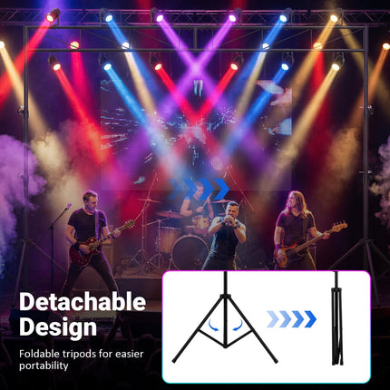 Portable Lighting Truss System Height Adjustable DJ Light Stand with 2 Folding Tripods